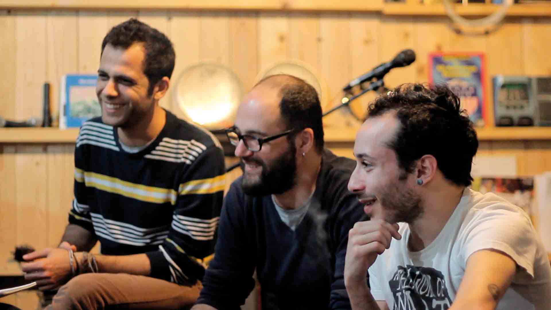Left to Right: Dani Shukri, Khaled Omran, Tarek Khuluki // TANJARET DAGHET //
photo credit: Moussa Shabandar
