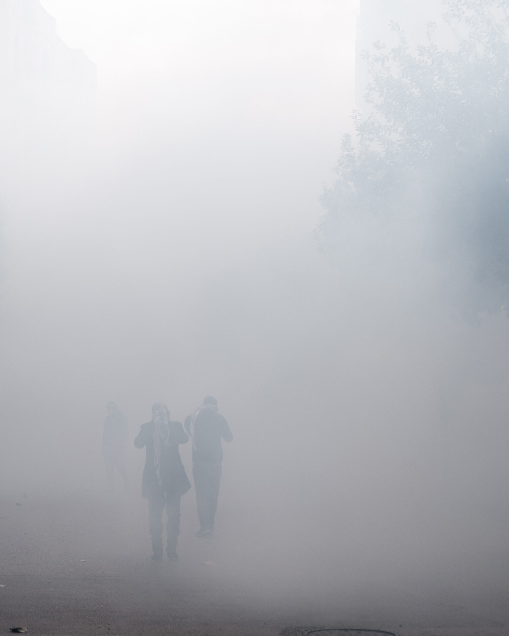 Excessive tear gas fired at the protesters on the day of Parliament’s confidence vote.  11 February 2020. 